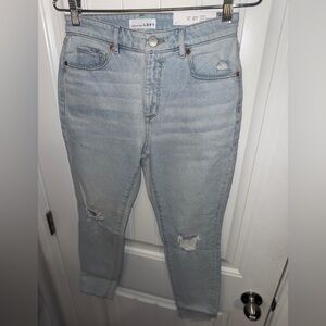 LOFT Light Wash curvy high skinny ankle jeans Sz:4P 27 NWT